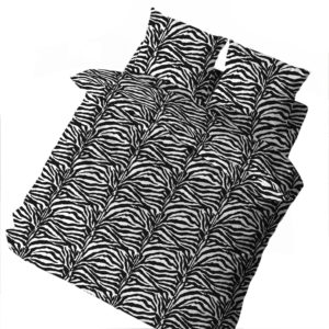 Parure Copripiumino 100% puro cotone matrimoniale mod. Zebra Zebrato