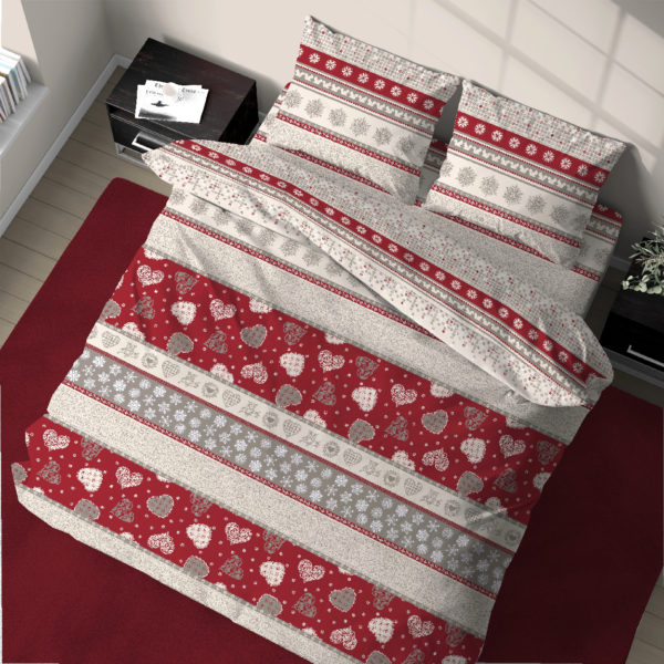 Completo Lenzuola per letto 100% puro Cotone made in Italy una piazza e mezza Tirolese Corvara