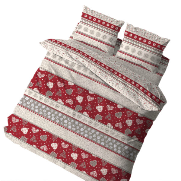 Completo Lenzuola per letto 100% puro Cotone made in Italy matrimoniale Tirolese Corvara