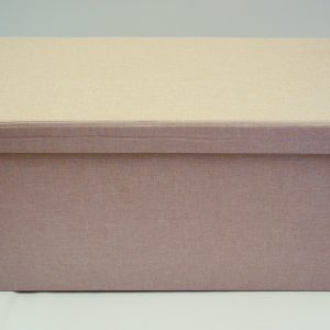 Pouf Contenitore in Tessuto Cassapanca Pieghevole Imbottito Sgabello Poggiapiedi Beige