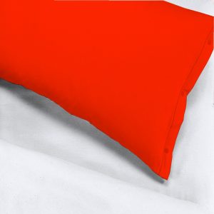 Coppia federe per guanciale 52x83 con bottoncini 100% puro cotone colore Bianco