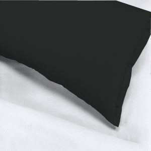 Coppia federe per guanciale 52x83 con bottoncini 100% puro cotone colore Verde