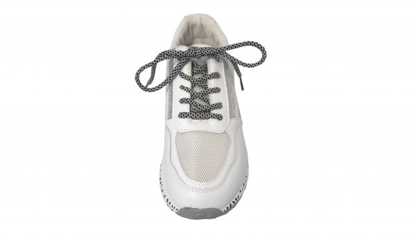 Scarpe Sneakers Donna MOD.2m Bianco Steve Plateau Alto 6 cm Glitter