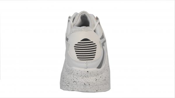 Scarpe Sneakers Donna MOD.31cp Bianco Argento Steve Plateau Alto 6 cm Glitter
