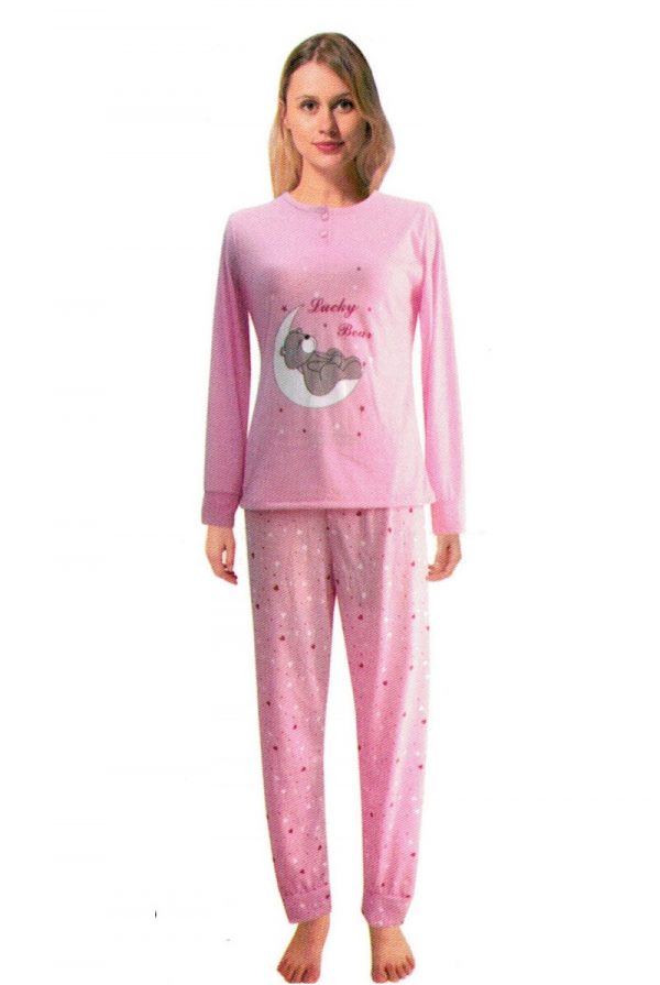 Pigiama Maglia e Pantalone Gatto Miao Dolci Coccole Rosa