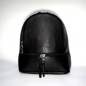 Borsa donna a zainetto, zaino con bretelle e tracolla per uso a borsa mod.371a Nero