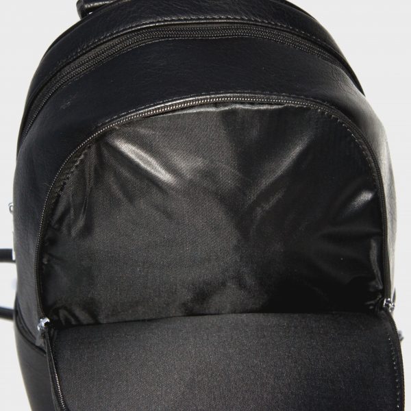 Borsa donna a zainetto, zaino con bretelle e tracolla per uso a borsa mod.371a Nero