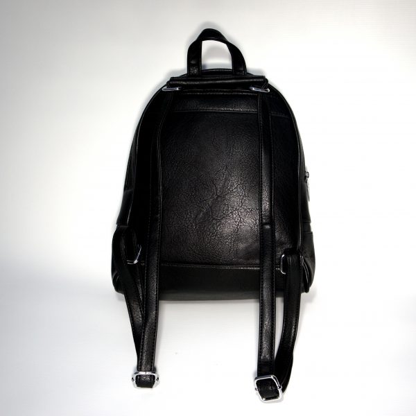 Borsa donna a zainetto, zaino con bretelle e tracolla per uso a borsa mod.371a Nero