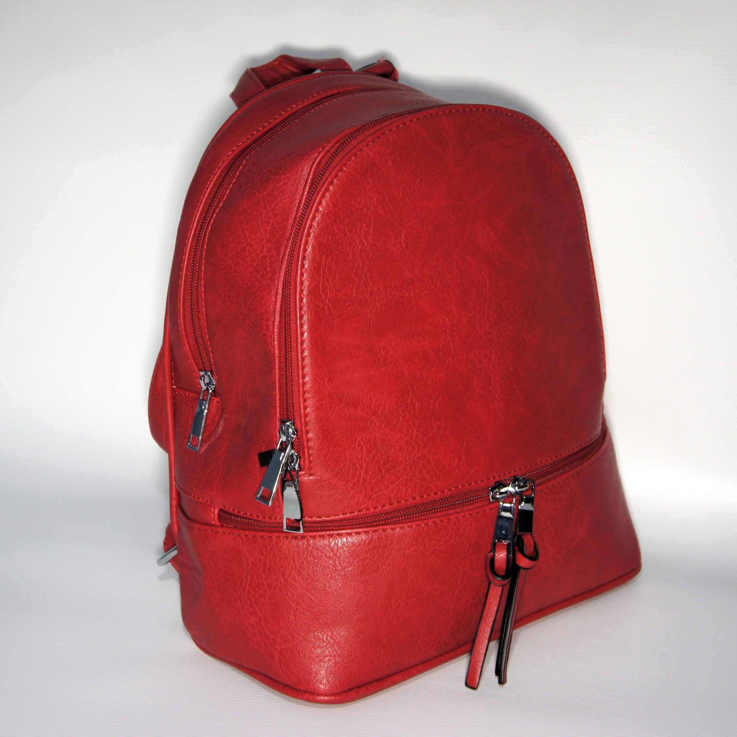 Borsa donna a zainetto, zaino con bretelle e tracolla per uso a borsa  mod.371a Rosso – MEGAWEBSTORE
