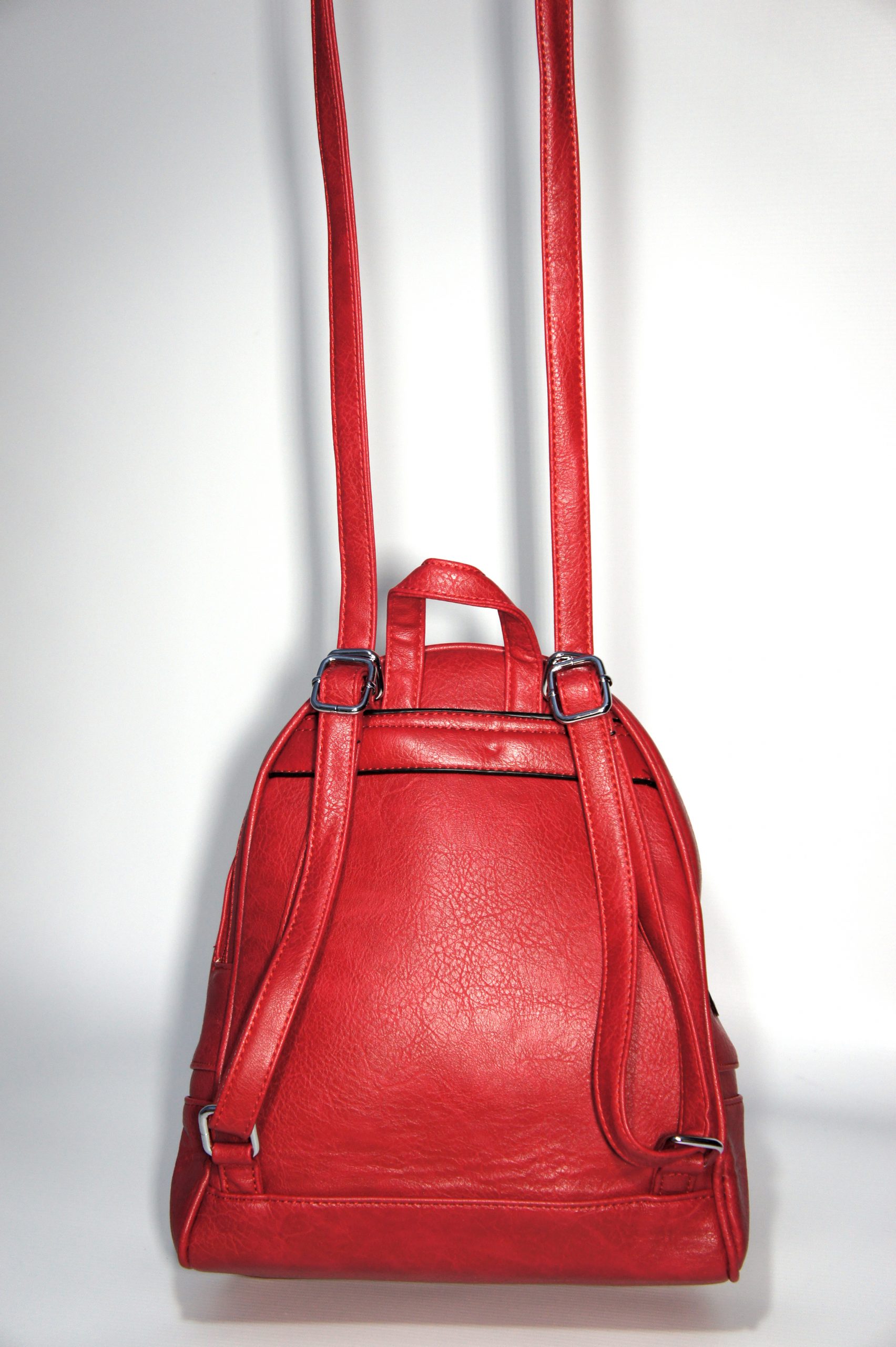Borsa donna a zainetto, zaino con bretelle e tracolla per uso a borsa  mod.371a Rosso – MEGAWEBSTORE