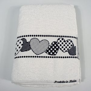 Telo bagno, asciugamano mis. 100x140 in spugna 100% Gattini Beige made in Italy
