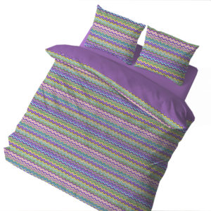 Completo Lenzuola per letto 100% puro Cotone made in Italy matrimoniale Baia Lilla