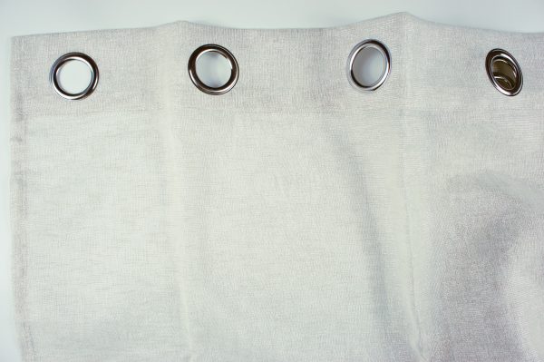 Coppia Tende Tendaggio con Occhielli Tessuto Lurex Beige MOD. 3EGIEB2BEUQINIMOD