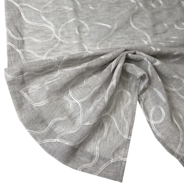 Tende coppia di tende per finestra portafinestra in velo leggero grigio  mod. 1BAILUJ