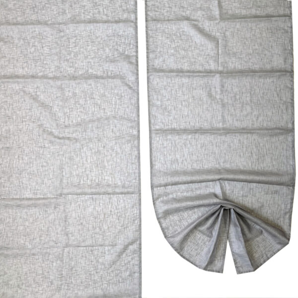Tende coppia di tende per finestra portafinestra in velo leggero grigio mod. 1LOC1MERUAL