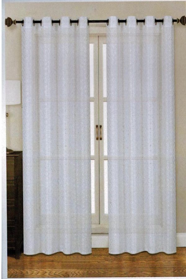 Coppia Tende Tendaggio con Occhielli Tessuto righe argento MOD. OTNEGRA1WALLEROL