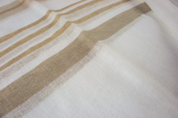 Tende coppia di tende per finestra portafinestra in velo leggero beige mod. B3AACISUAN