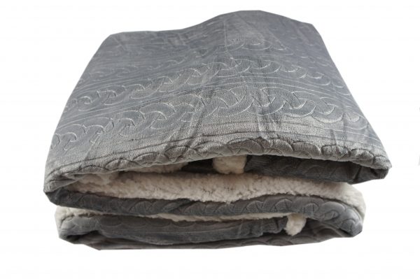 Coperta Plaid pelliccia ecologica Finland Double Face per Divano o Letto Grigio