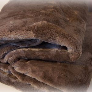 Plaid Aro coperta in morbida e calda microfibra per divano o letto una piazza singola 160x210 marrone