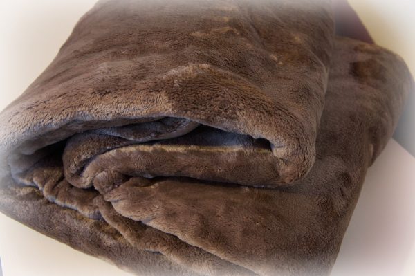 Plaid Aro coperta in morbida e calda microfibra per divano o letto una piazza singola 160x210 marrone