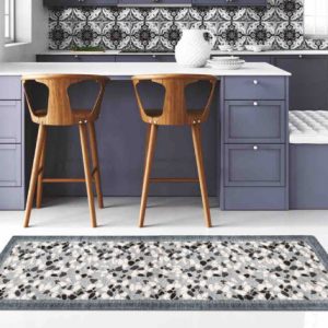 Tappeto passatoia ciniglia lavabile antiscivolo Graniglia Grigio 57x190
