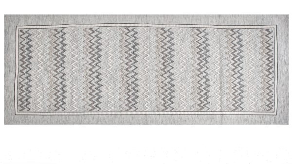 Tappeto passatoia ciniglia lavabile antiscivolo ZIG ZAG Grigio