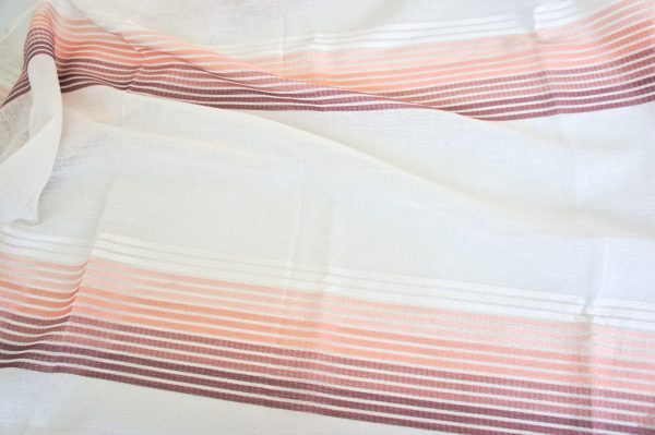 Un Tendaggio con Occhielli Tessuto rigato rosa MOD. 3LOC1BBIBIANA