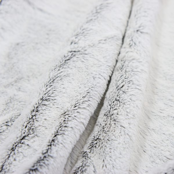Coperta Plaid pelliccia ecologica agnellata Double Face per Divano o Letto grigio perla Ginevra