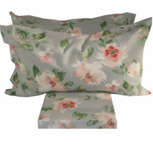 Parure Copripiumino 100% puro cotone matrimoniale Fiore