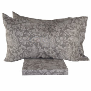 Parure Copripiumino 100% puro cotone matrimoniale Imperiale Grigio