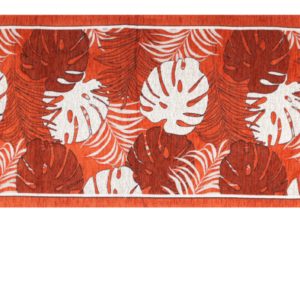 Tappeto passatoia ciniglia lavabile antiscivolo Tropic Arancio 57x190