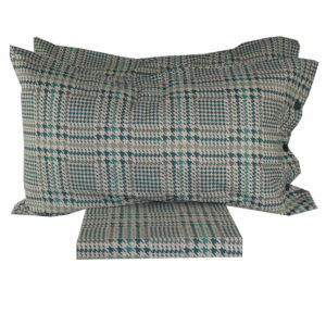 Parure Copripiumino 100% puro cotone matrimoniale Tweed Verde