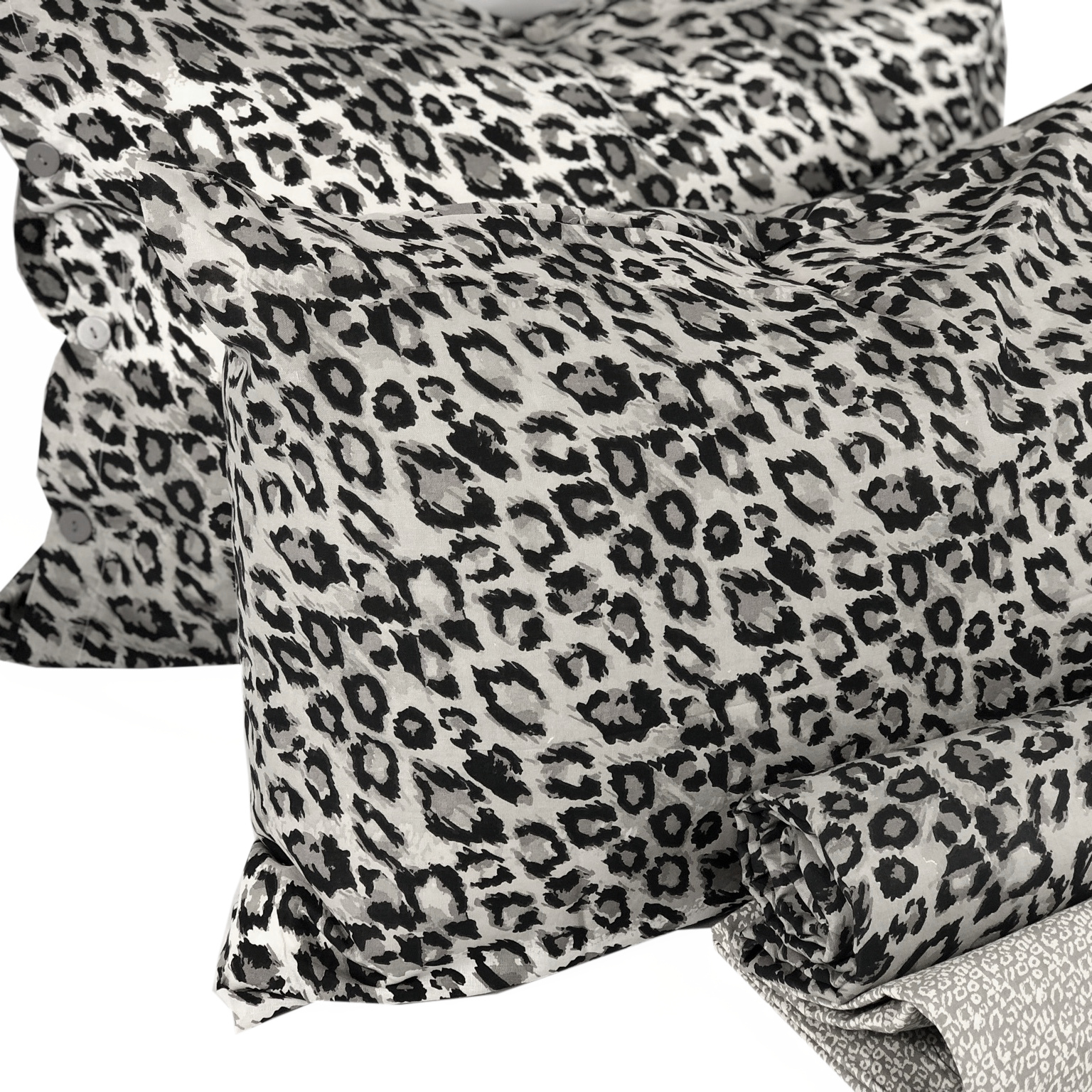 Completo Lenzuola per letto 100% puro Cotone made in Italy matrimoniale  Maculato animalier grigio – MEGAWEBSTORE