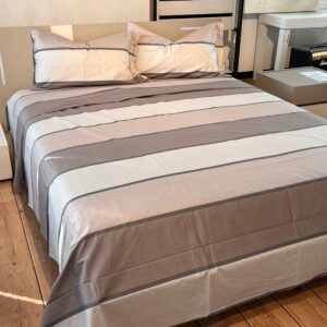 Completo Lenzuola per letto 100% puro Cotone made in Italy una piazza e mezza Baia Lilla