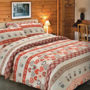 Completo Lenzuola per letto 100% puro Cotone made in Italy una piazza e mezza Folgaria