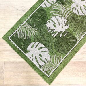 Tappeto passatoia ciniglia lavabile antiscivolo ZIG ZAG Sabbia 57x190