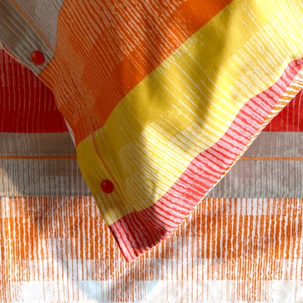 Completo Lenzuola per letto 100% puro Cotone made in Italy matrimoniale Color arancio