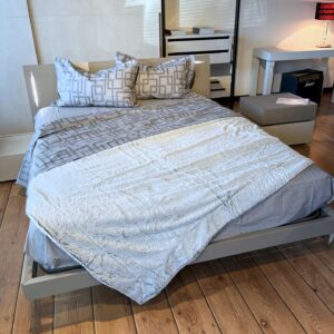 Completo Lenzuola per letto 100% puro Cotone made in Italy matrimoniale Lab grigio