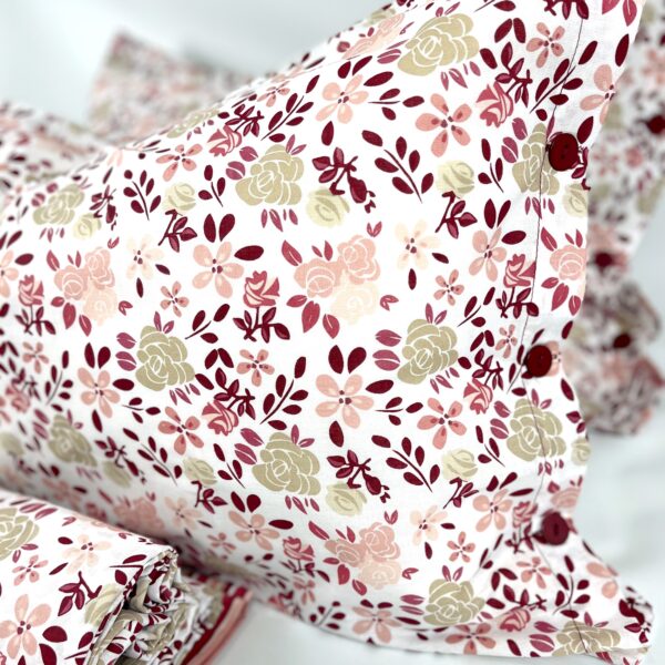 Completo Lenzuola per letto 100% puro Cotone matrimoniale Fiorellino