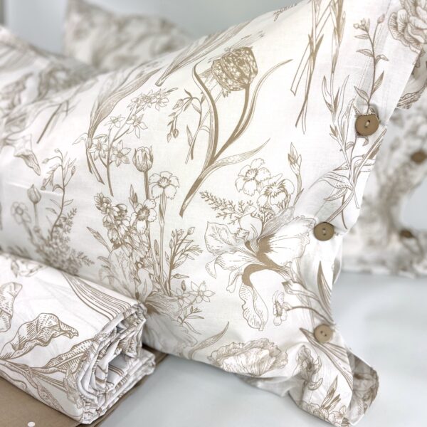 Completo Lenzuola per letto 100% puro Cotone matrimoniale Fiorellino
