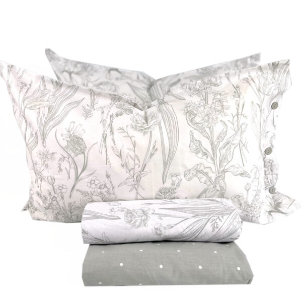 Completo Lenzuola per letto 100% puro Cotone matrimoniale Fiorellino