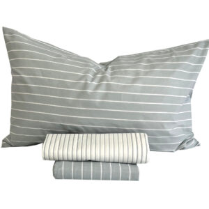Completo Lenzuola per letto 100% puro Cotone una piazza e mezza Square tortora