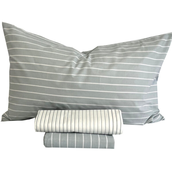 Completo Lenzuola per letto 100% puro Cotone una piazza e mezza Square tortora