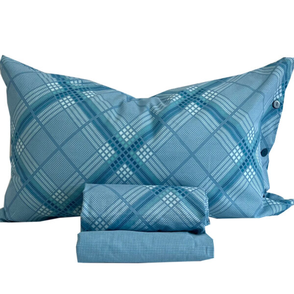 Completo Lenzuola per letto 100% puro Cotone una piazza e mezza Square tortora