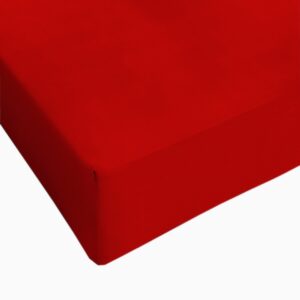 Lenzuolo sotto con Angoli Elasticizzati 100% Puro Cotone Color Rosso