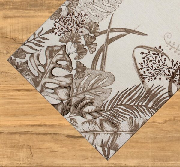 Tappeto e passatoia ciniglia lavabile antiscivolo Triangoli Beige