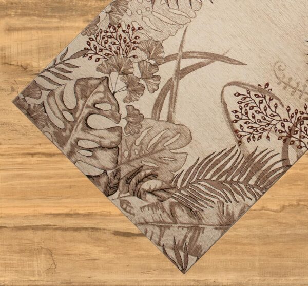 Tappeto e passatoia ciniglia lavabile antiscivolo Triangoli Beige