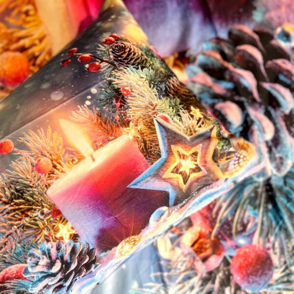 Parure Copripiumino 100% puro cotone stampa digitale matrimoniale mod. Christmas