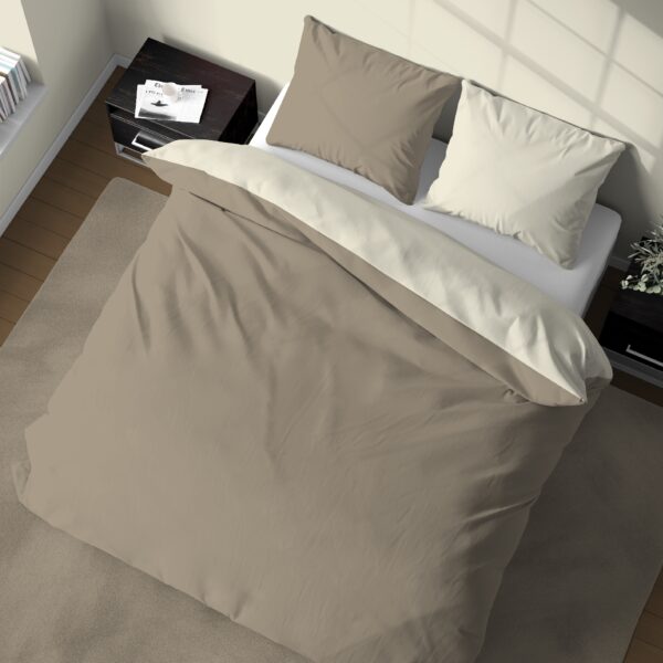 Parure Copripiumino 100% puro cotone matrimoniale Double Face Blu Notte Avio