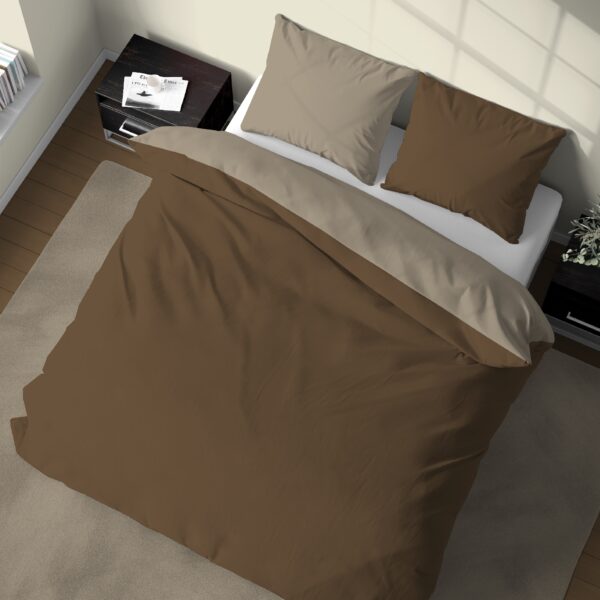 Parure Copripiumino 100% puro cotone matrimoniale Double Face Blu Notte Avio